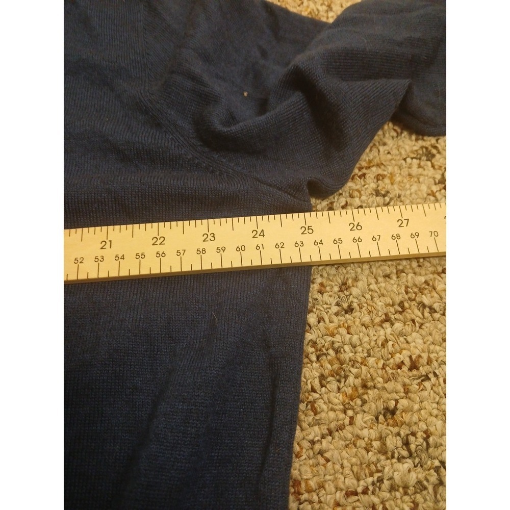 Club Room Solid Crew Neck Merino Wool Blend Sweater Blue Mens‎ XL - Picture 7 of 7